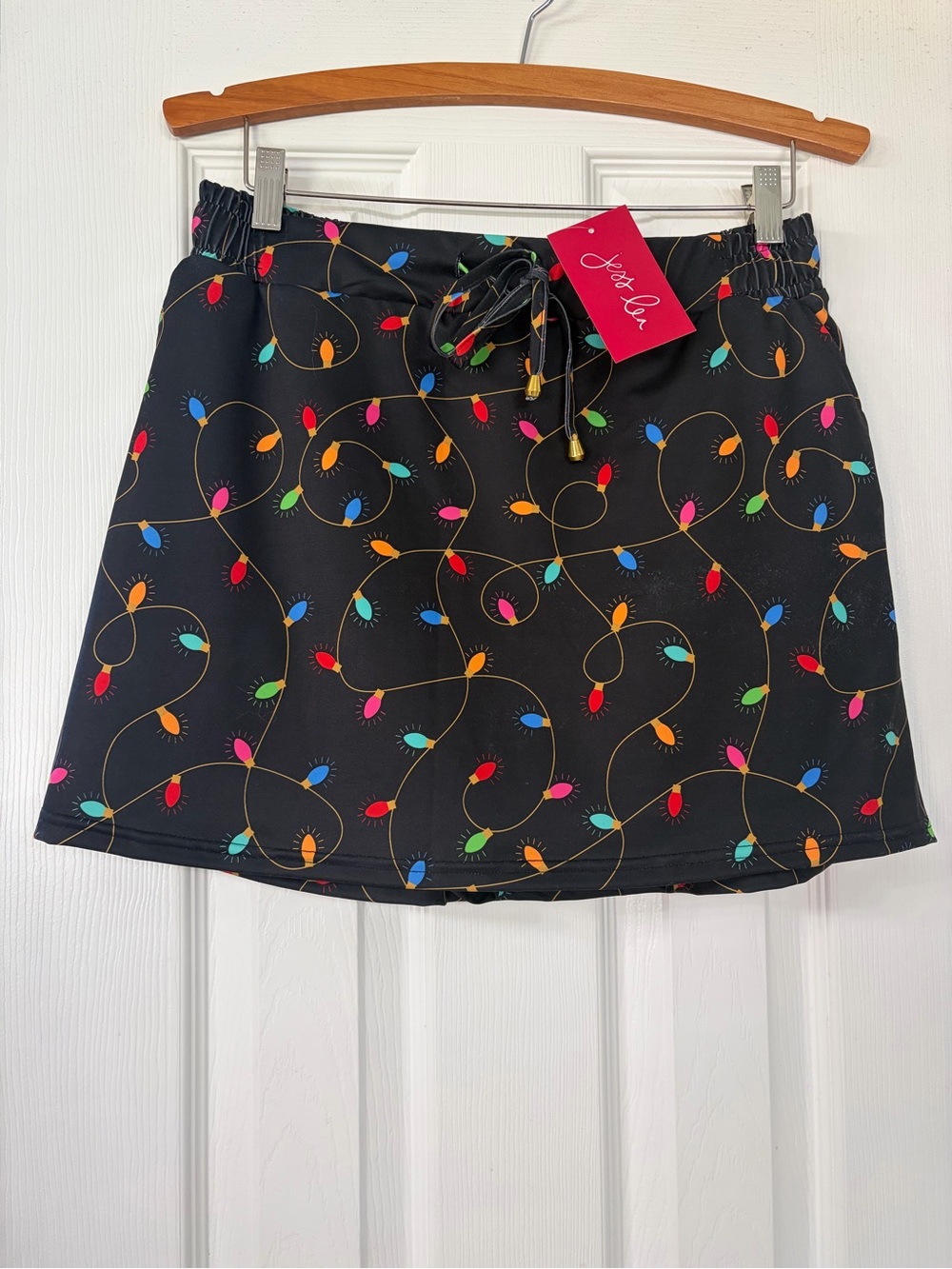 Jess Lea Black Holiday Lights Skort